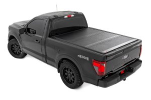 Ford F-150 Bed Cover - Rough Country - Hard Low-Profile Tri-Fold (6'7
